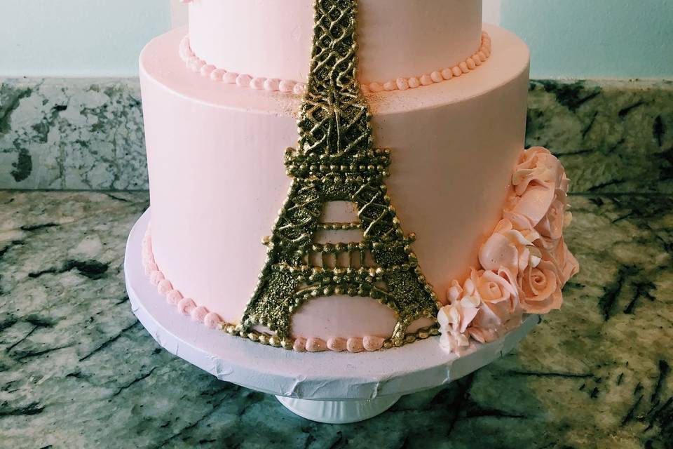 Paris themed shower