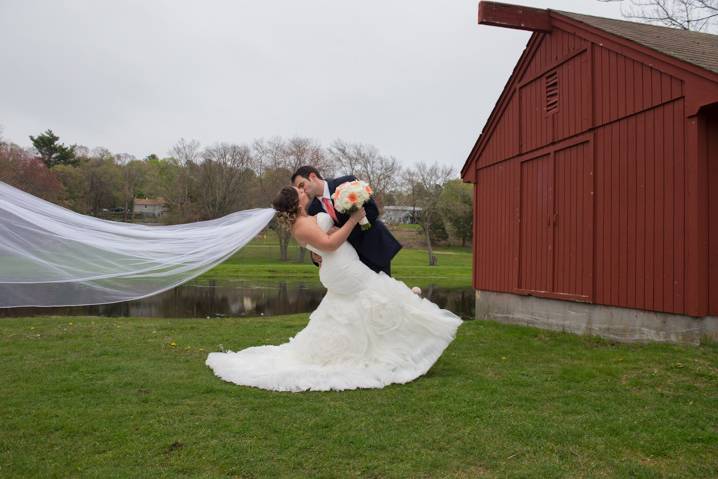 Just Married at Rosecliff