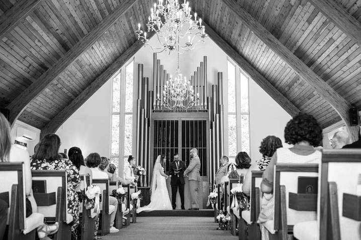 B+W Church Wedding Ceremony