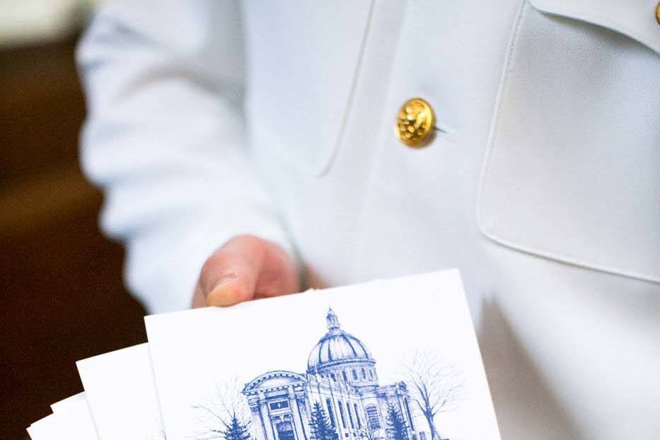 Washington D.C. wedding invitation suite with hand drawn D.C. landmarks