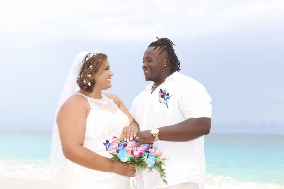 Cabbage beach water backdrop