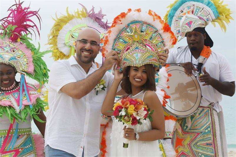 Cultural beach wedding