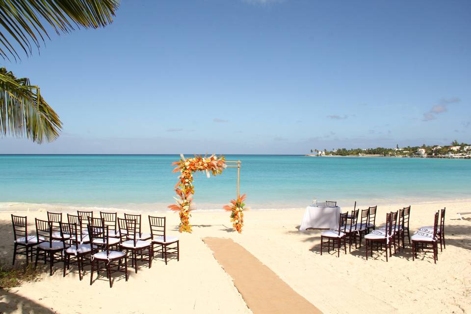 Beach set up at Old Fort Bay