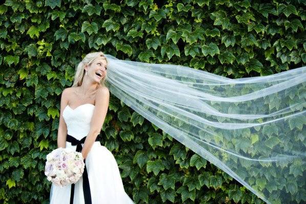 The bride in her veil