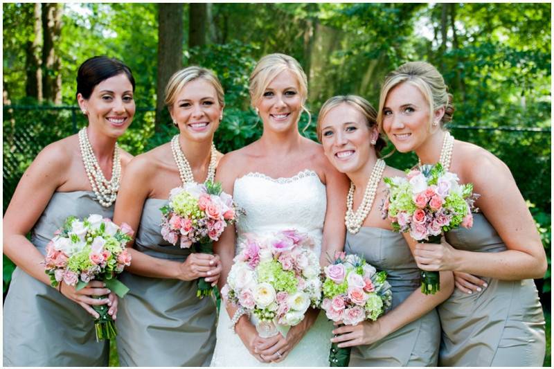 Bride and bridesmaids