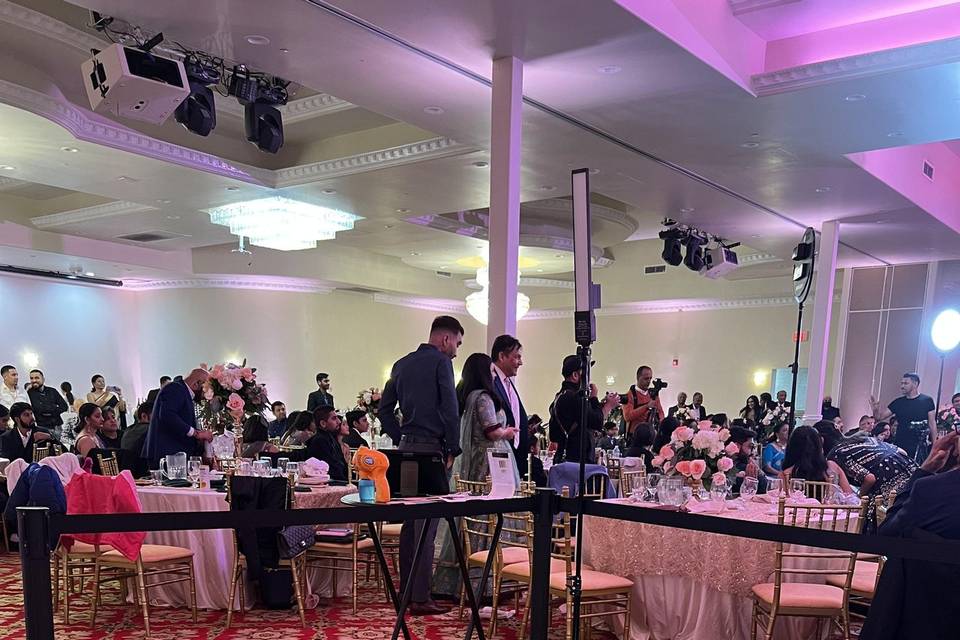 Awaiting guests in the ballroom