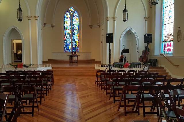 Church wedding setup