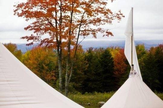 Marquee wedding view on top