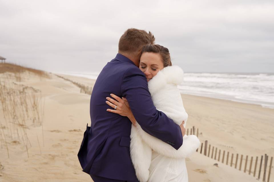 A hug on the beach - Heather Blythe Productions