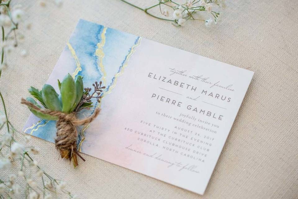 Invitation for the big day - Kristi Midgette Photography