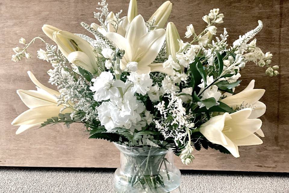 White Wedding Centerpiece