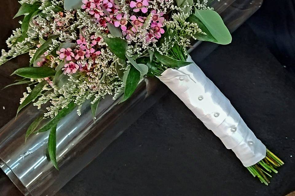 Pink Wax Bouquet Side