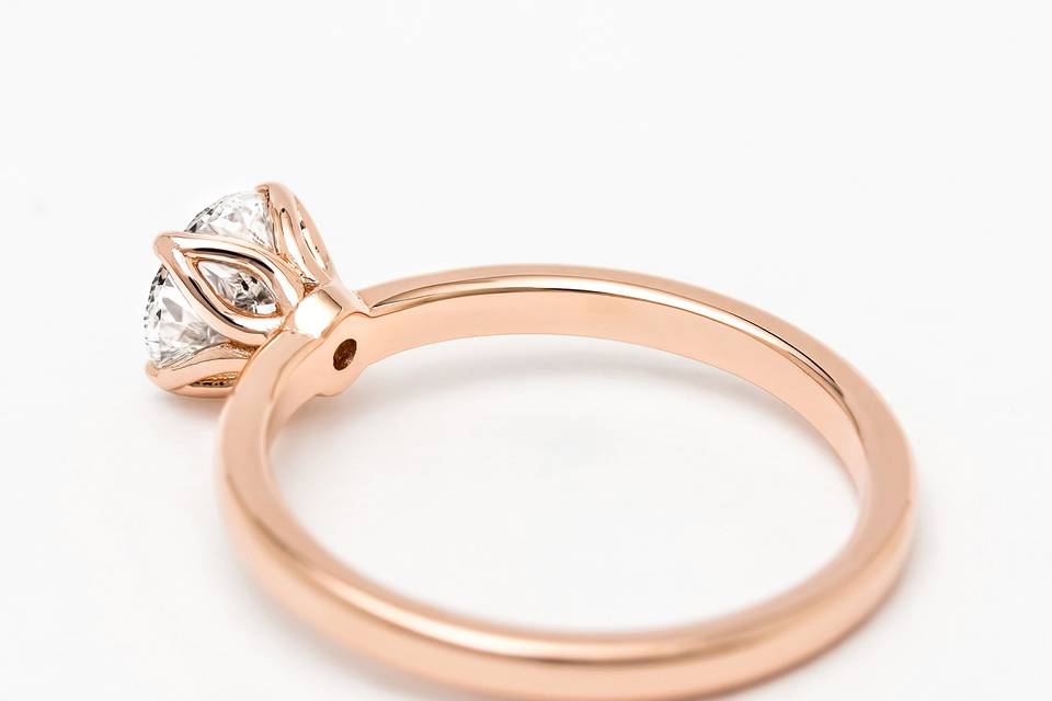 Minimal rose gold engagement