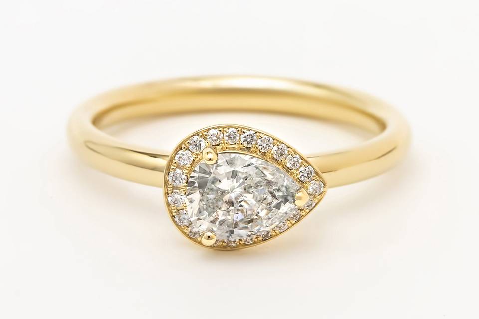 14k yellow gold & diamonds