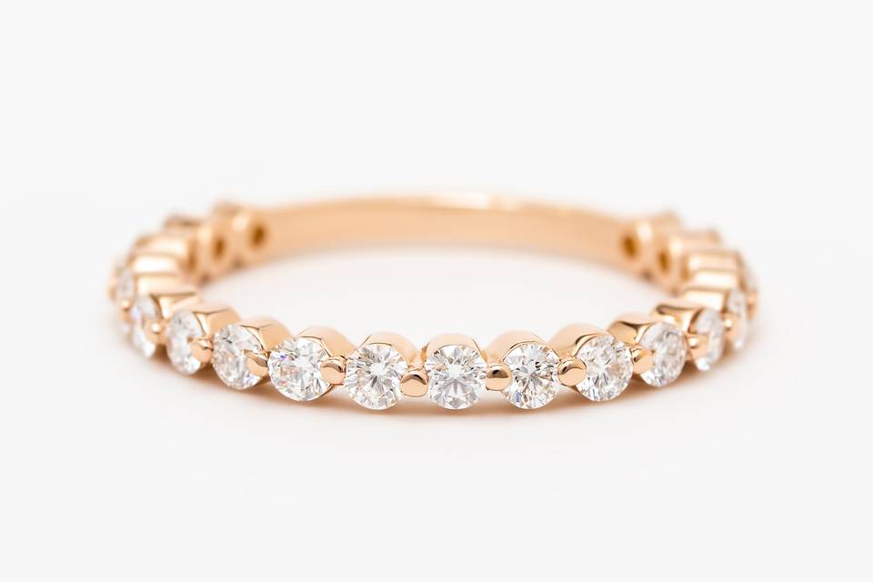 14k rose gold & diamond