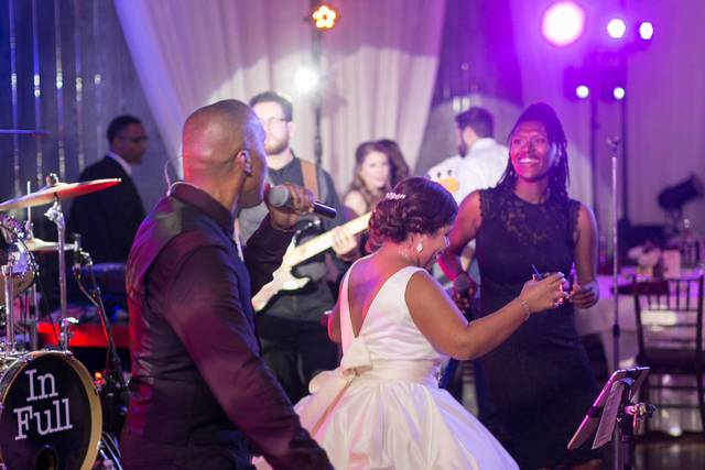 Bride having fun