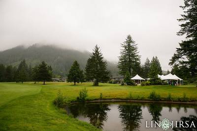 Venue grounds and mountain view