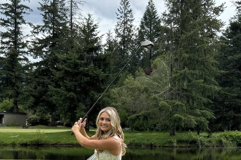 Golfing Bride