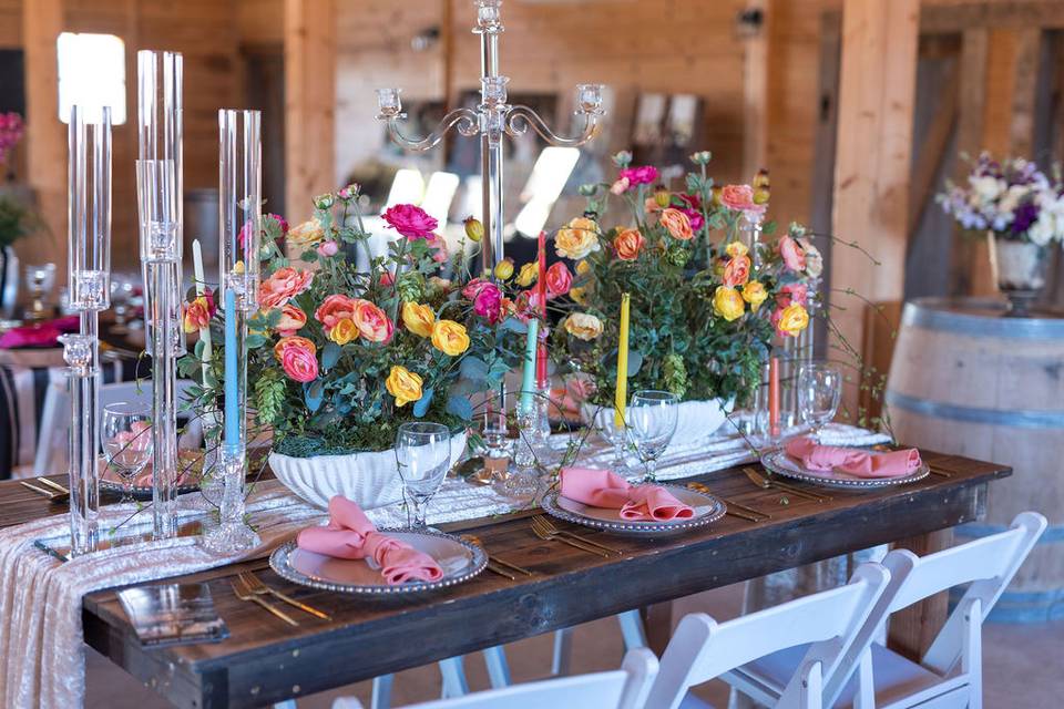 Wooden tablescape