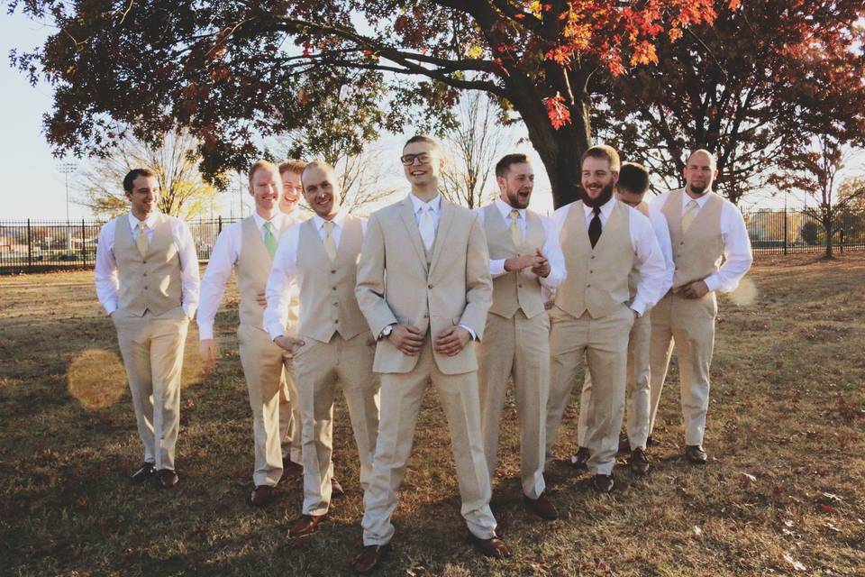 The groom and groomsmen