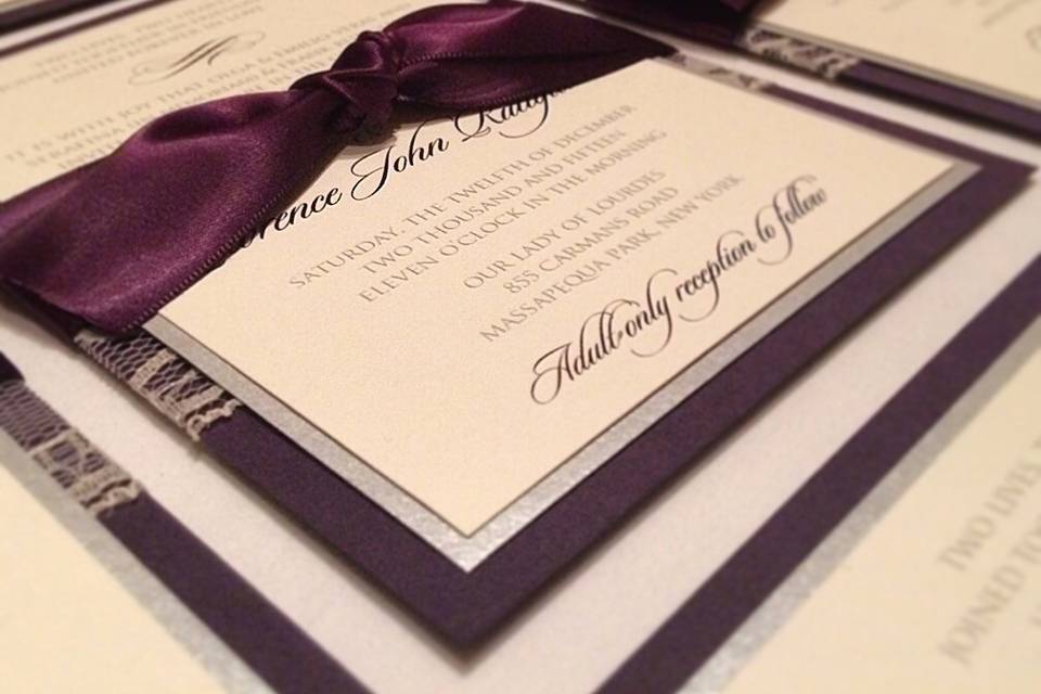 Eggplant & Silver Wedding