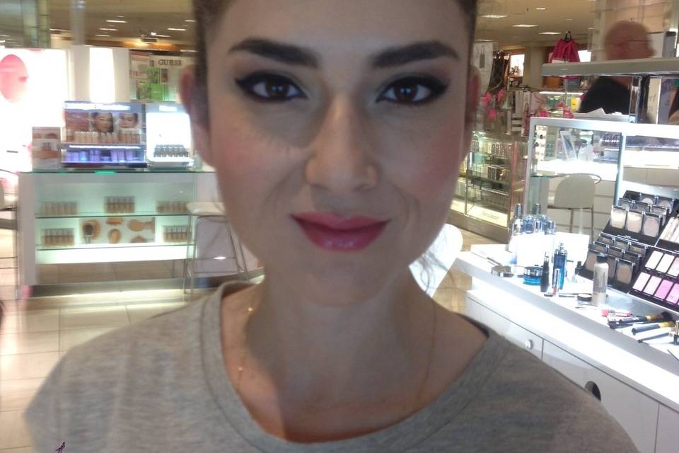 Maria,after I did her makeover at Lancome counter