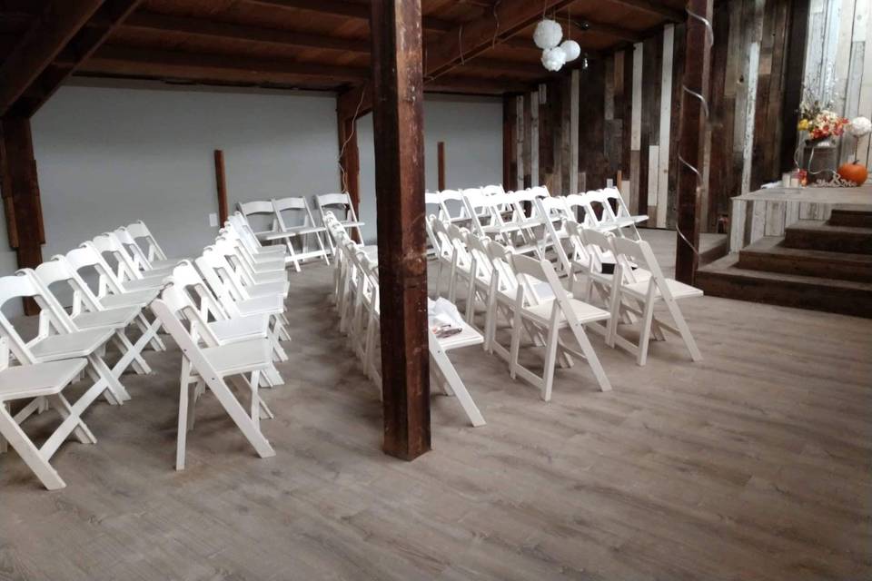 Chairs for up to 200 currently