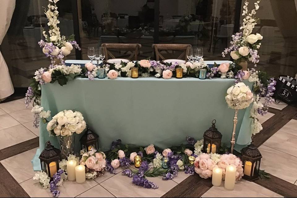 Elegant sweetheart table