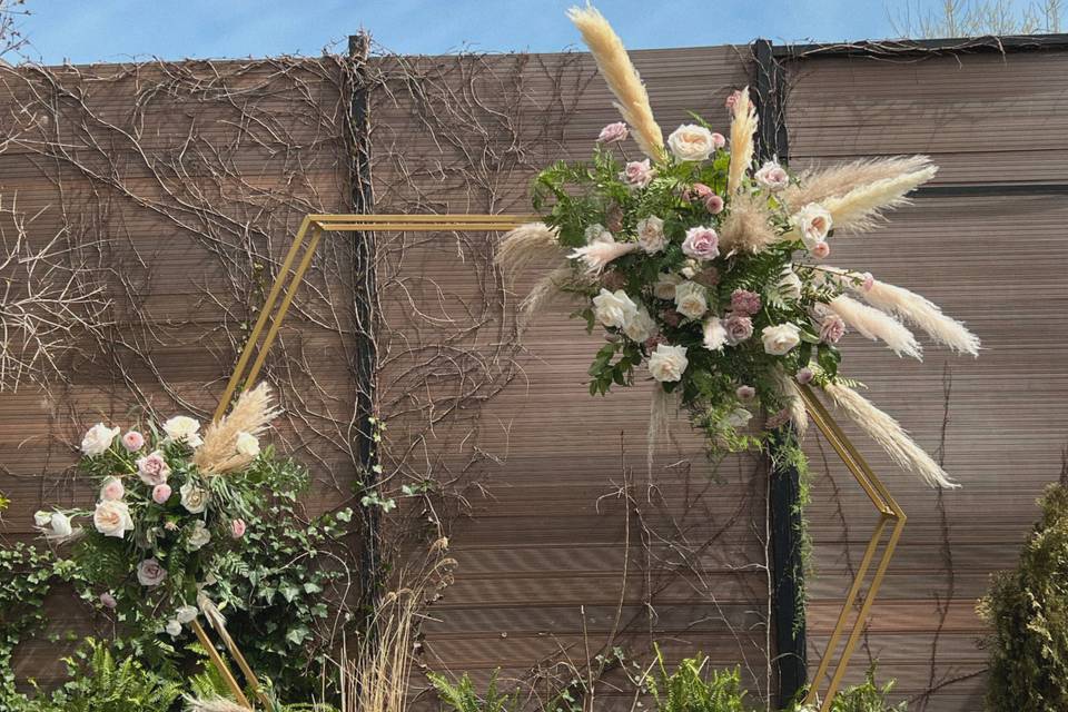 Geometric Ceremony Backdrop