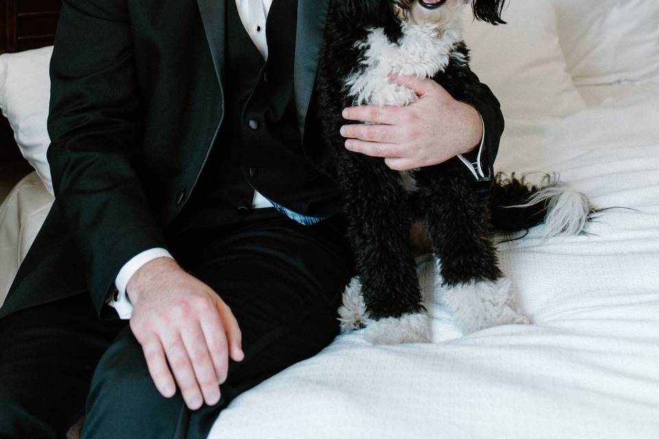 GROOM WITH HIS DOG