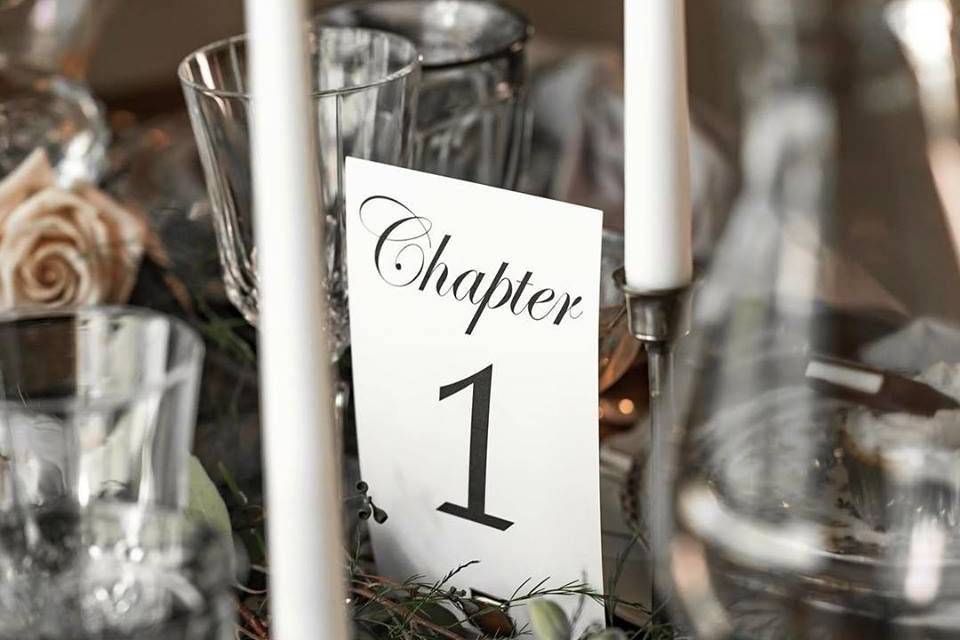 Table Number Placecards