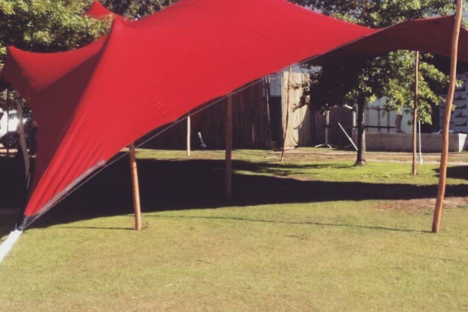 Our new red tent!