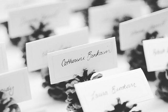 Winter Wedding Place Cards
