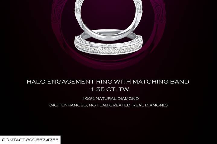 KATT Halo Engagement Ring