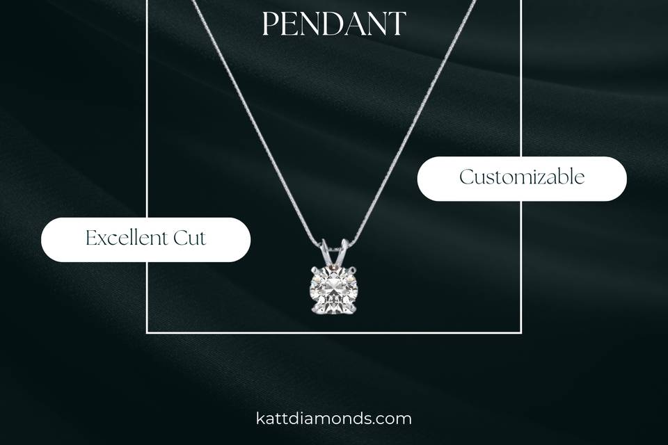 KATT Diamond Solitaire Pendant