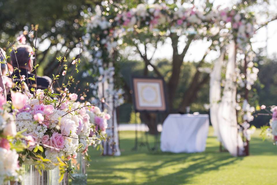 Wedding ceremony area