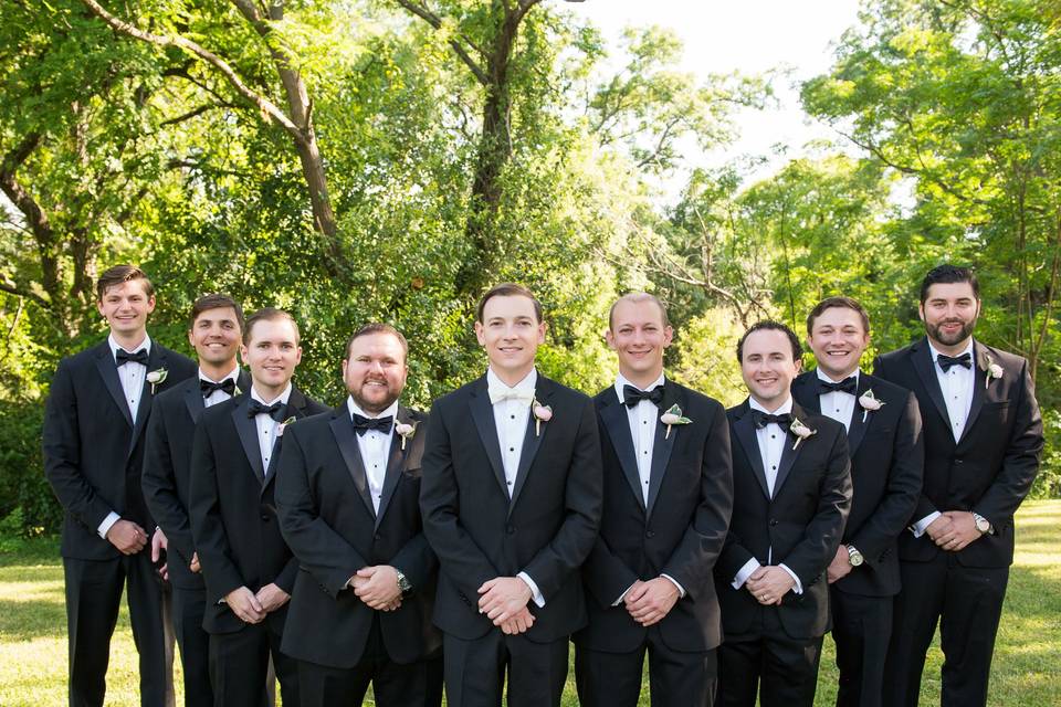 Groom with groomsmen