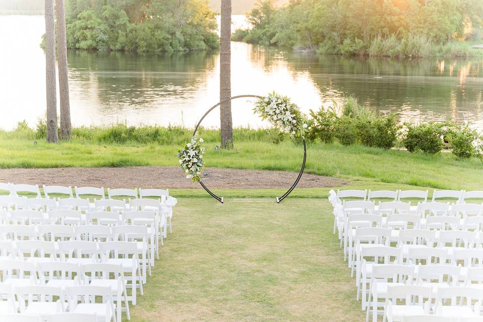 The beautiful ceremony setting