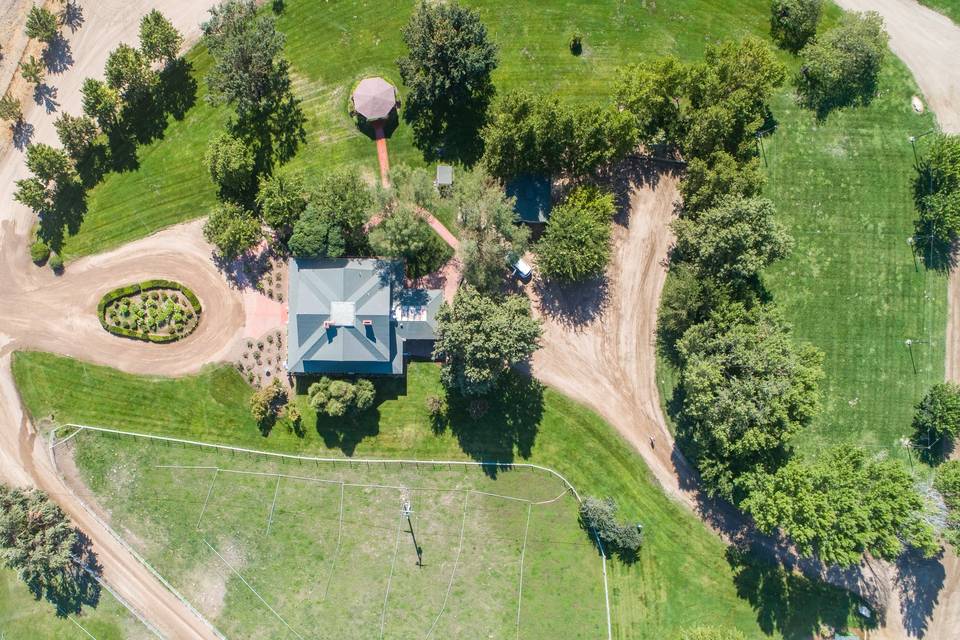 Aerial of ceremony/reception