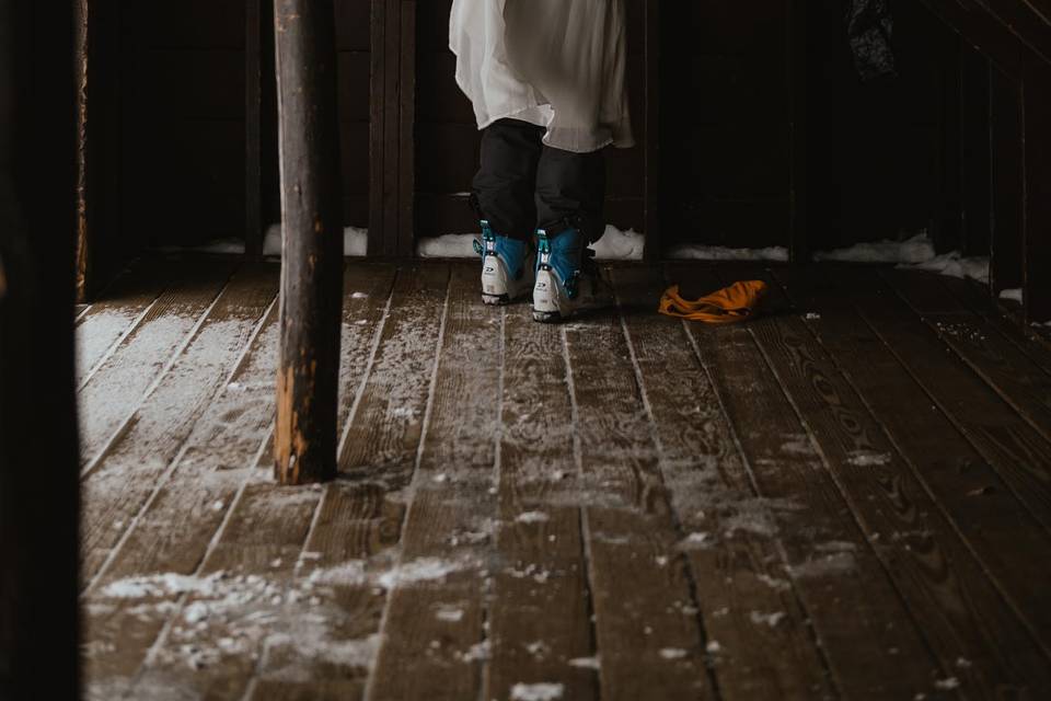 Winter mountain wedding