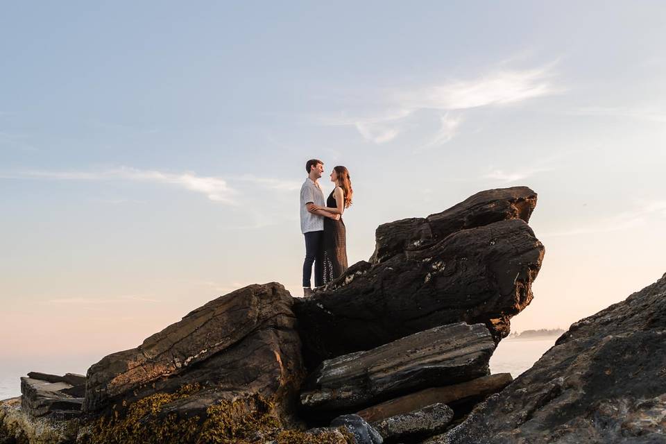Maine coast small wedding