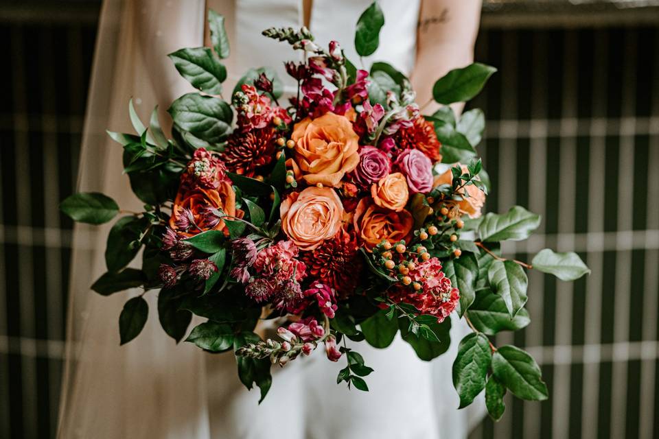 Bridal flower arrangement