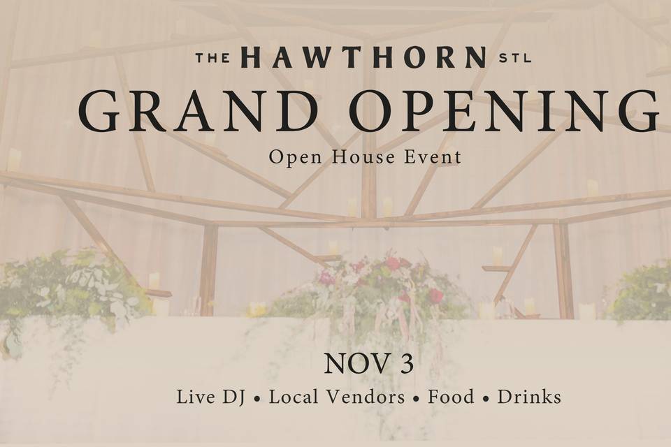 Grand Opening: November 3rd
