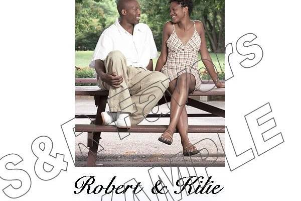 Photo Customized Wrapper. Photos are always FREE with us!
Visit our website at www.srfavors.com to order design code W160