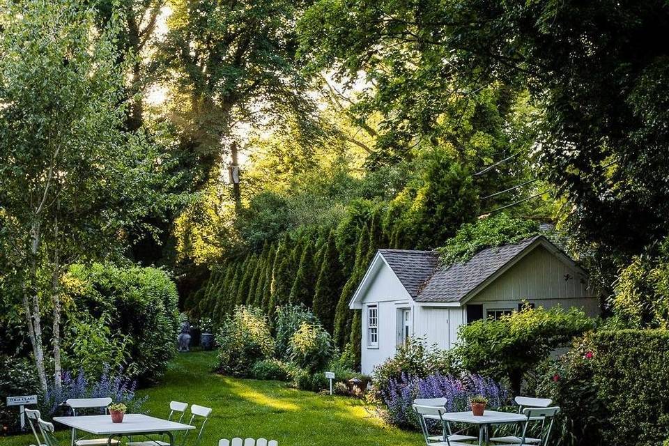 Magical garden setting