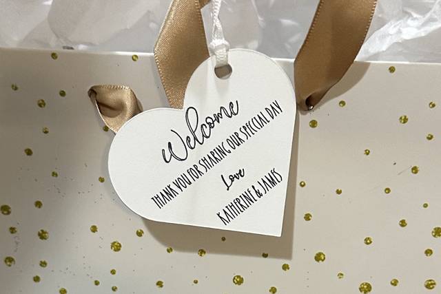 Heart wedding welcome