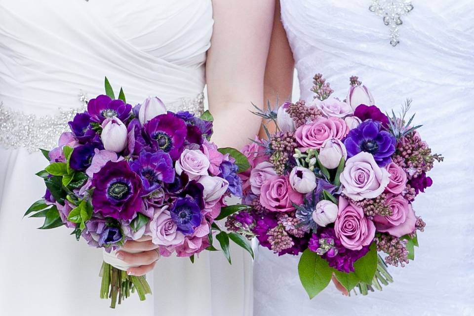 Hawthorne purple bouquets