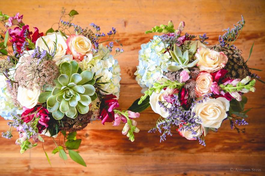 Succulent floral arrangement