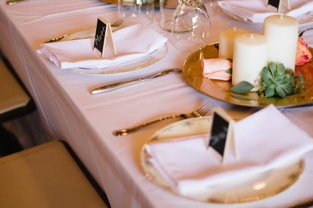 Romantic candle centerpieces