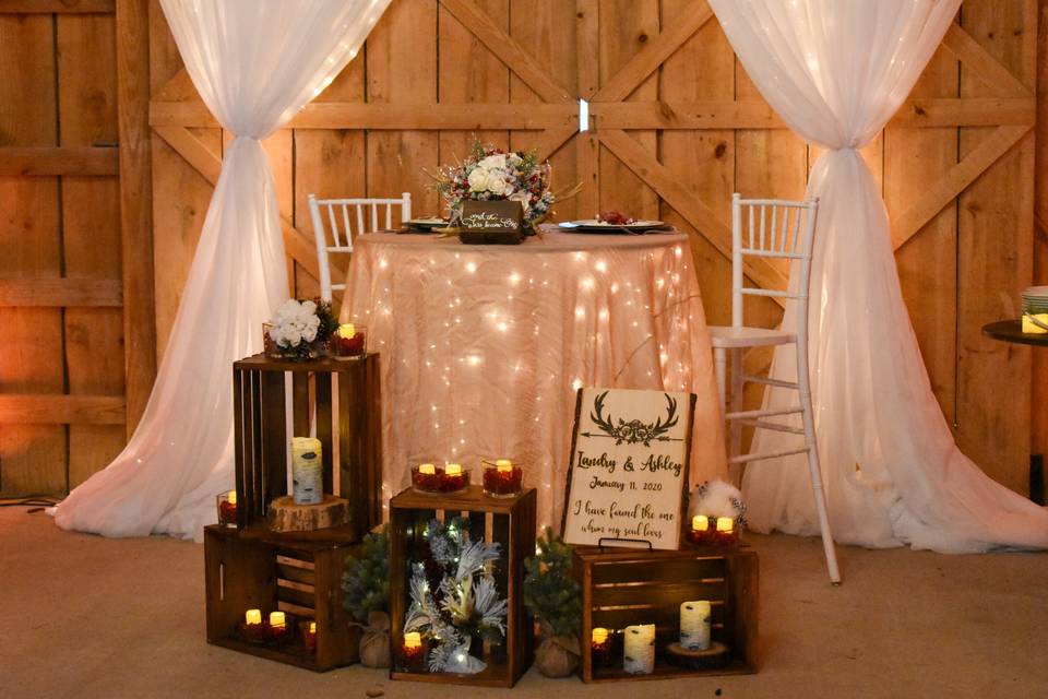 Christmas Sweetheart table